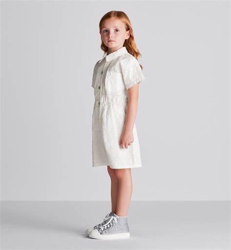 dior playsuit|Kid's Playsuit Ivory Macrocannage Cotton Gabardine .